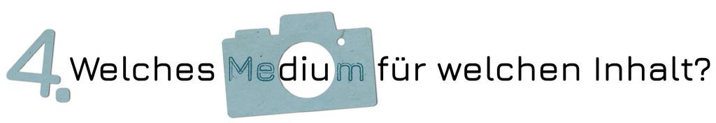 Welches Medium für welchen Inhalt?